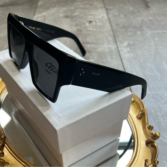 CELINE 60MM Flat-Top Square Sunglasses in Black - Picture 9 of 15